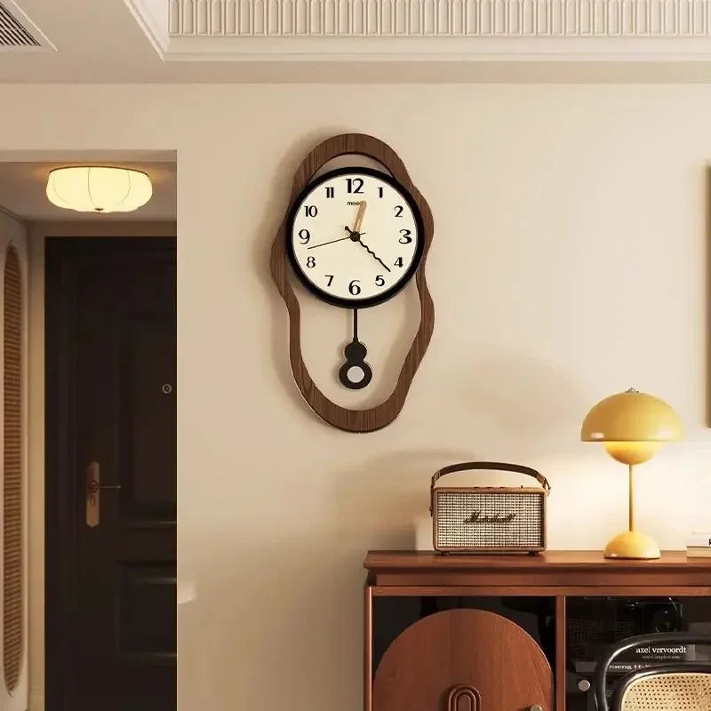 Retro Timber Silent Wall Clock