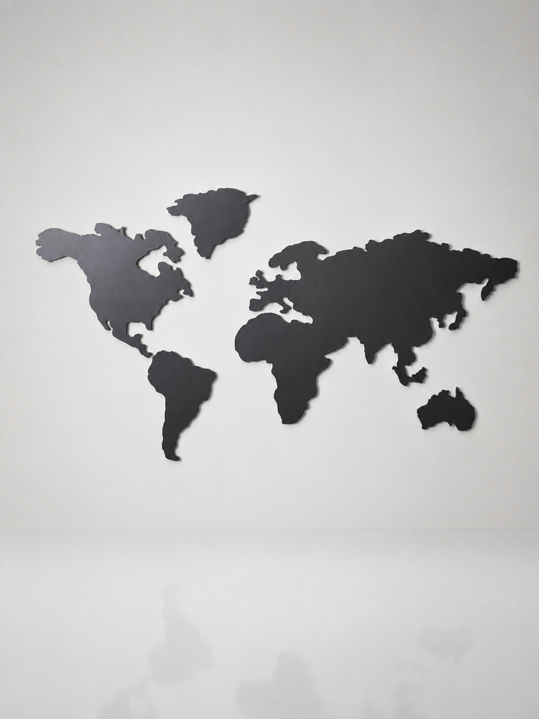 Atlas Magnetic Wall Map | Titanium Metal Statement Décor