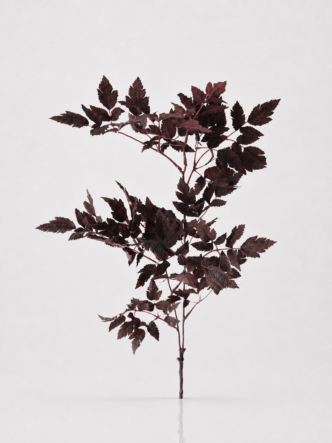 Pavo Artificial Flower Plum Purple Leaf Spray Faux Plant 31 Inches