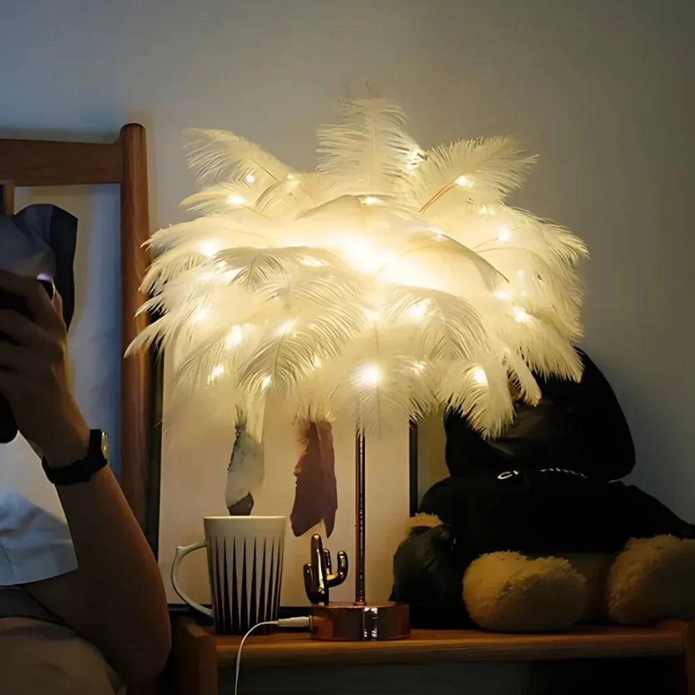Plume Feather Table Lamp