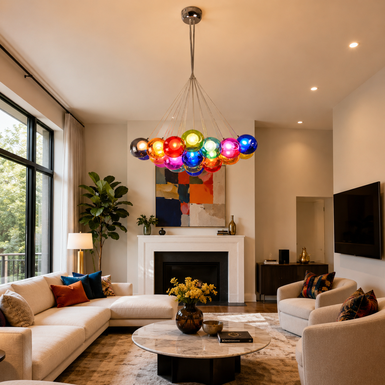Nordic Bubble Glass LED Chandelier