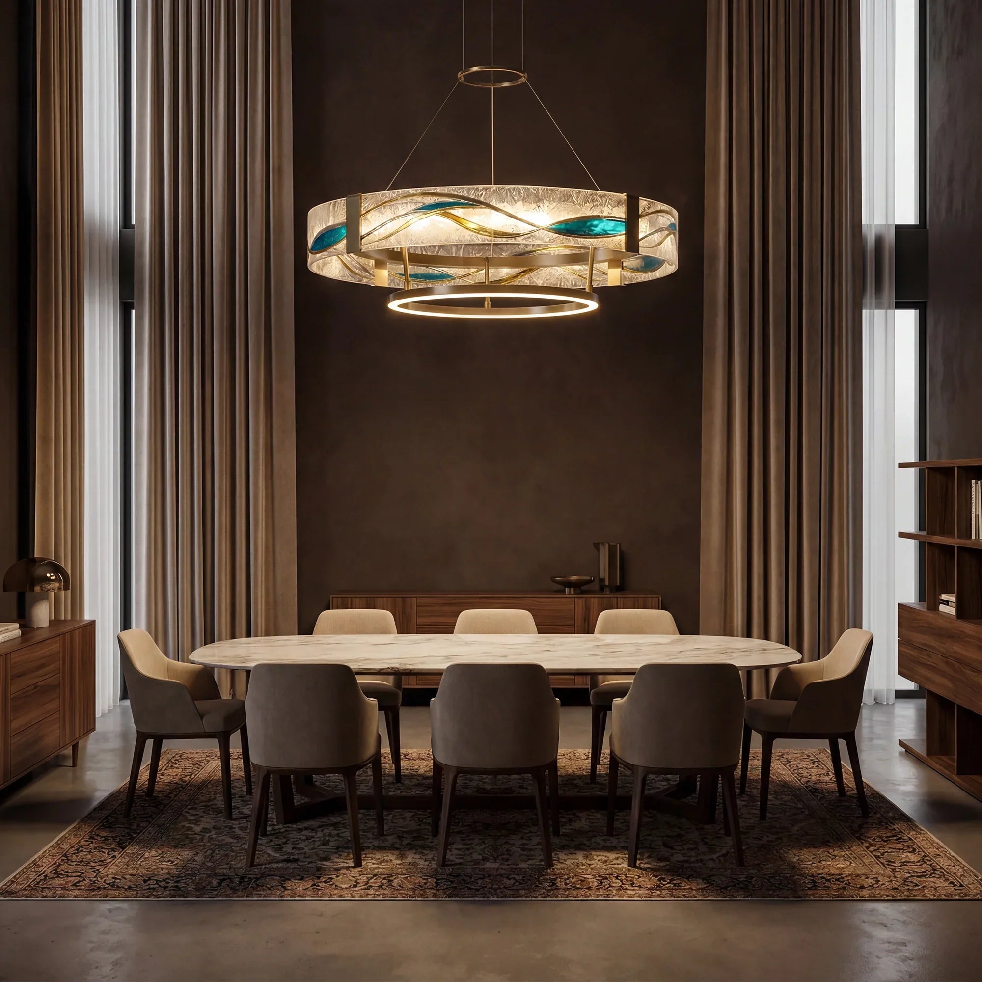 Wave Ring LED Chandelier