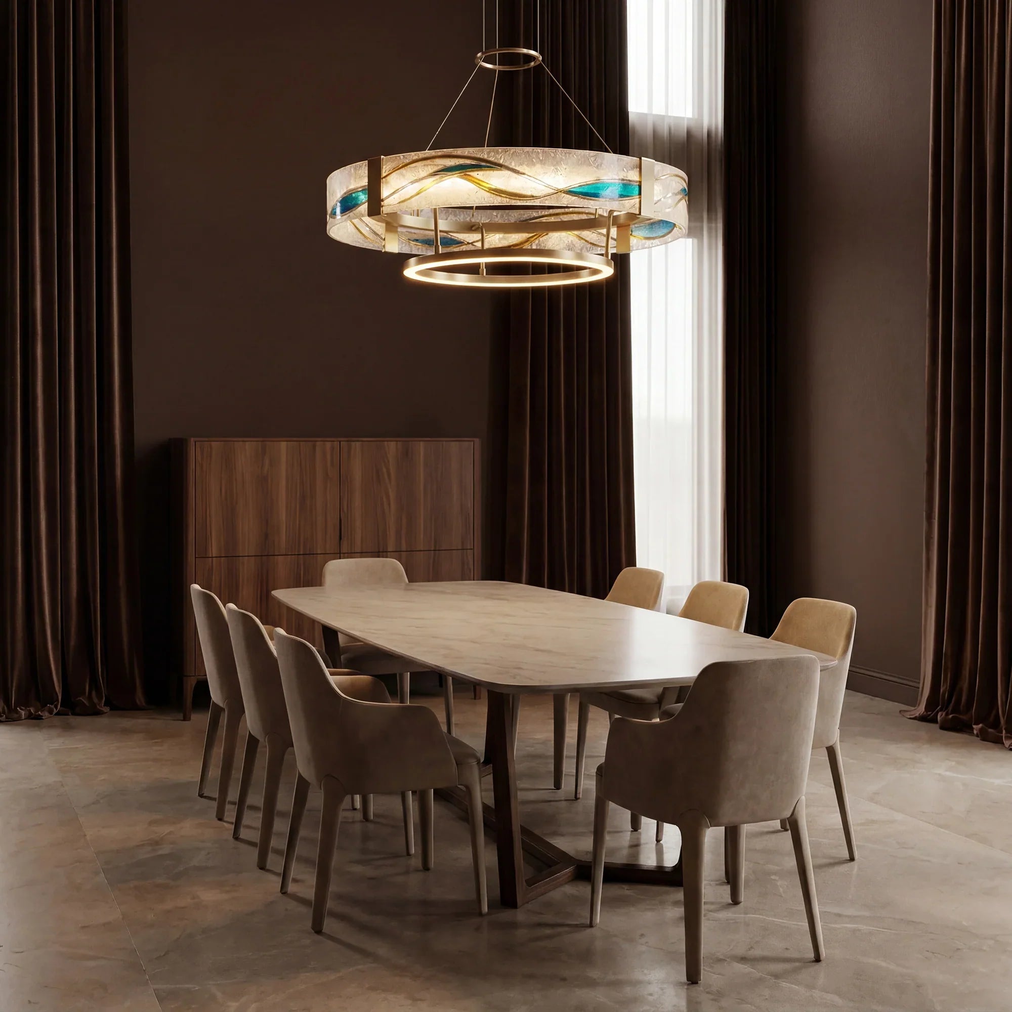 Wave Ring LED Chandelier