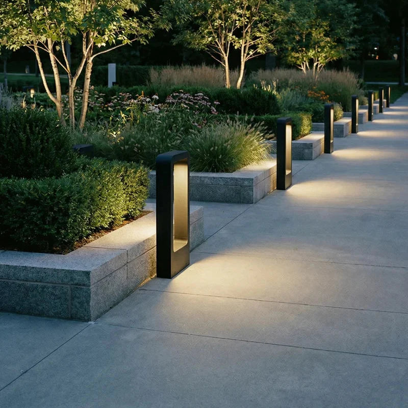 Modern Rectangular Garden Path Outdoor Light