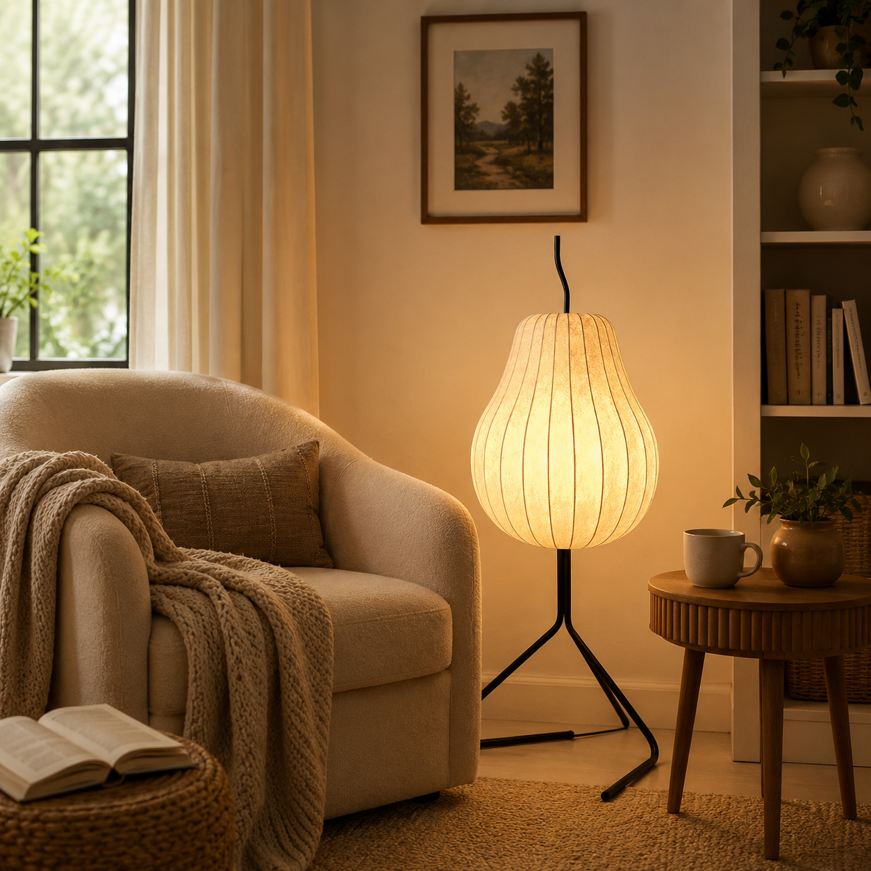 LumiPear Silk Floor Lamp