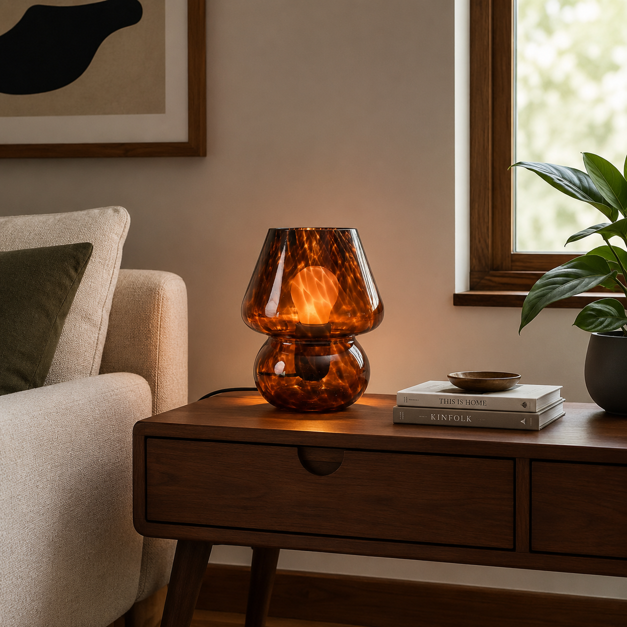 Lumi Miro Art Glass Table Lamp