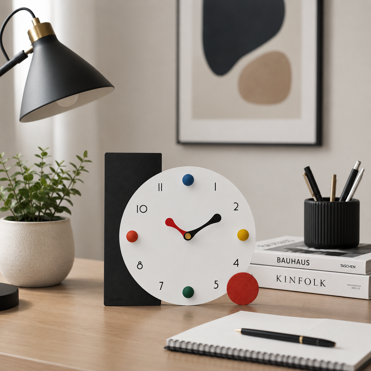 EdgeLine Analog Table Clock