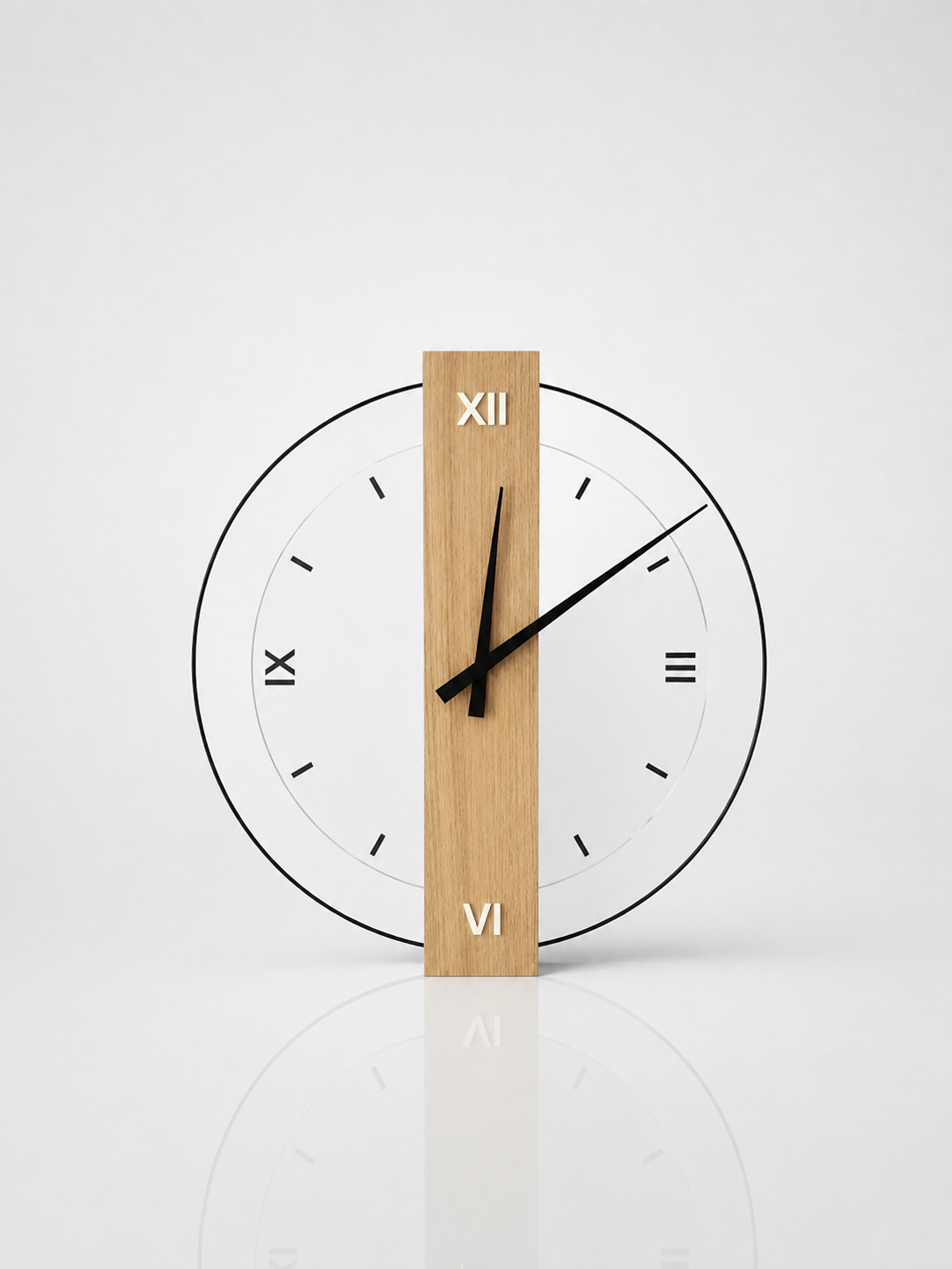Elowen Large Wall Clock | Modern Wood Design, Minimalist Decor