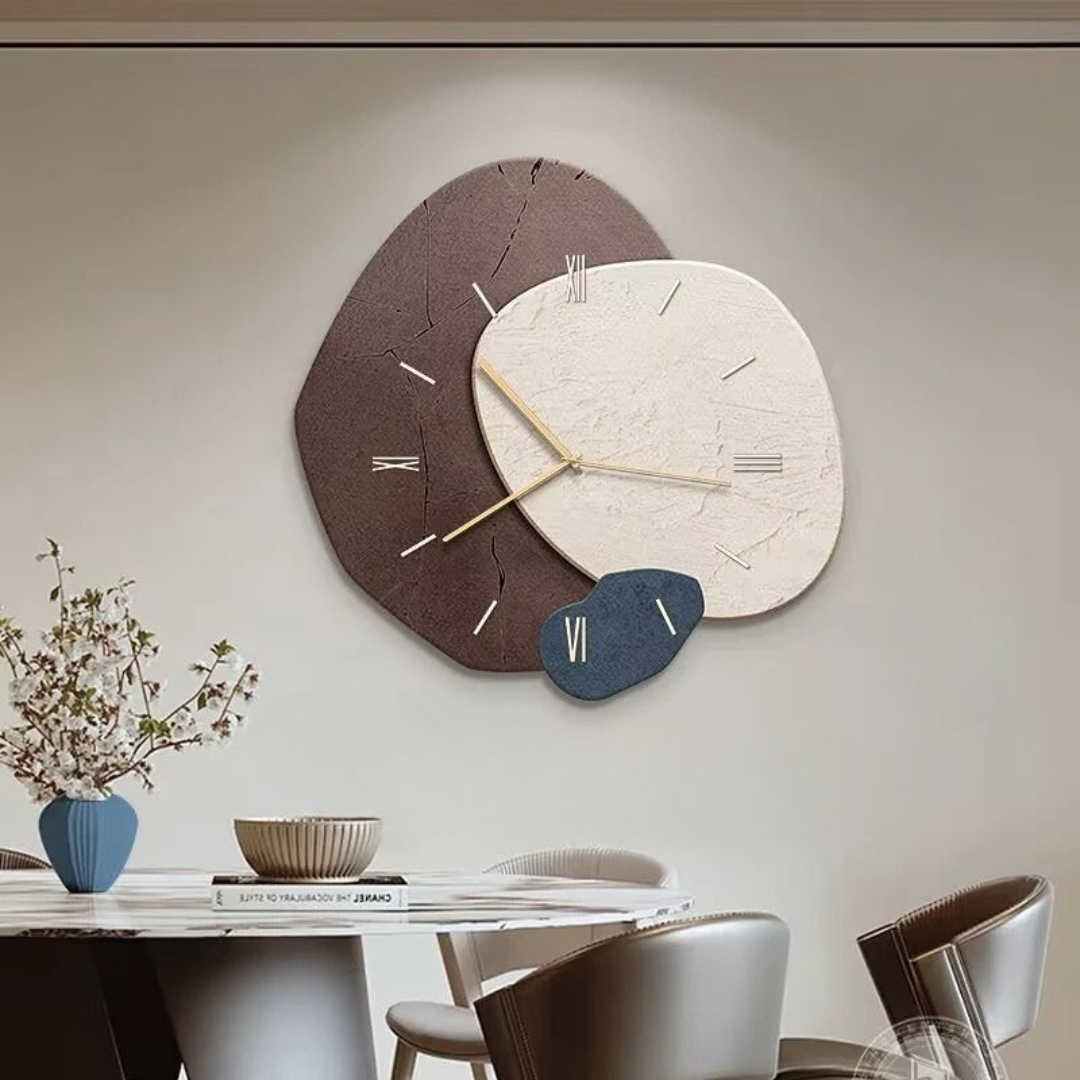 Wood Wall Clock LED Backlight Silent Quartz 40cm