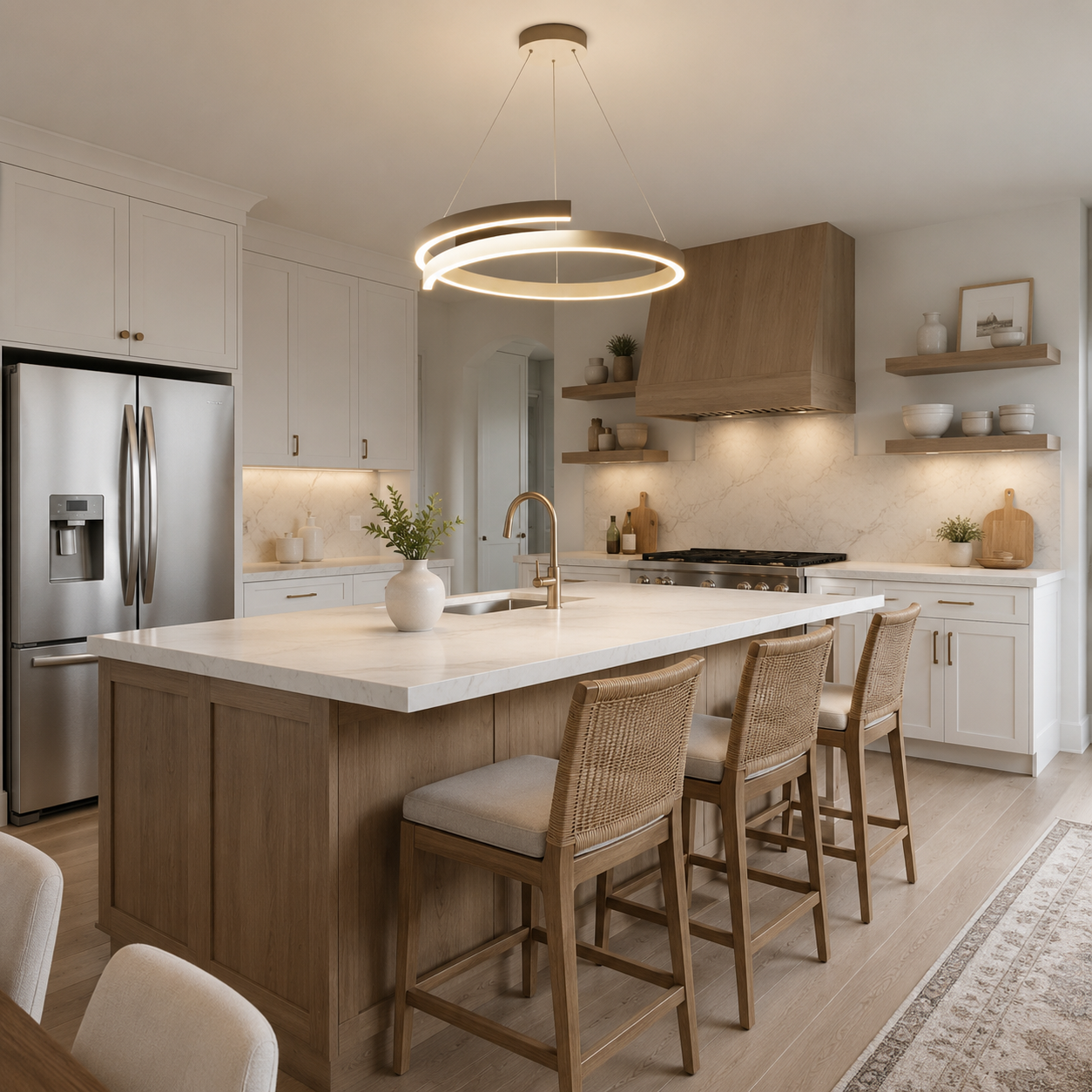 Velisse Chandelier Light | Elegant LED Double Ring Design