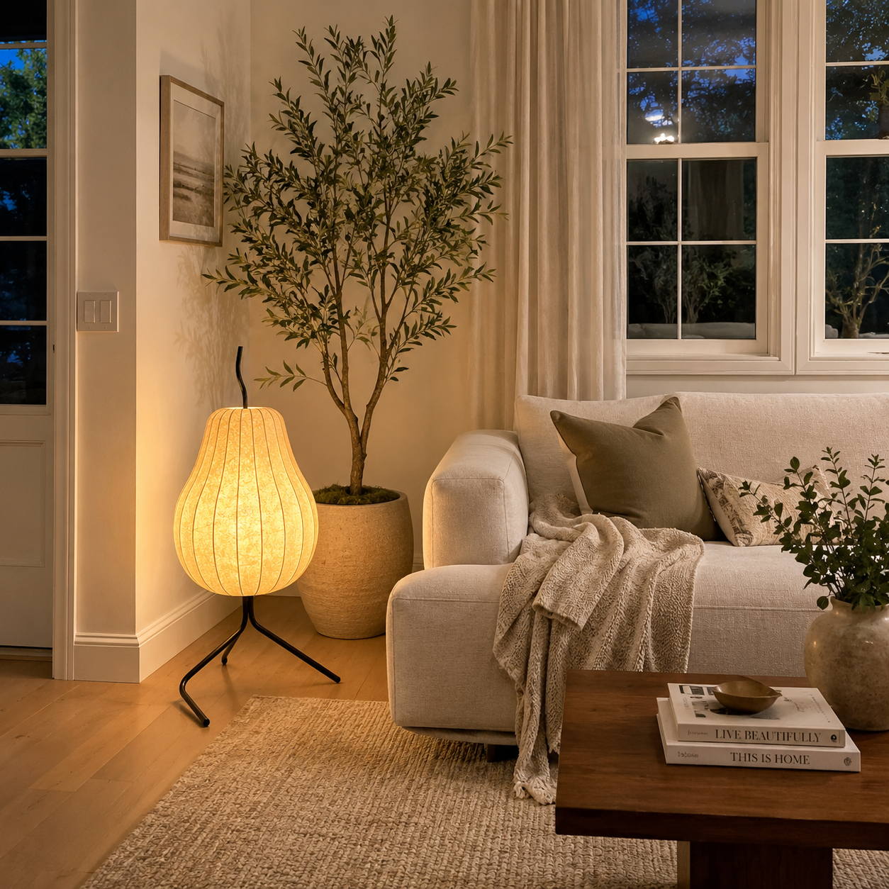LumiPear Silk Floor Lamp