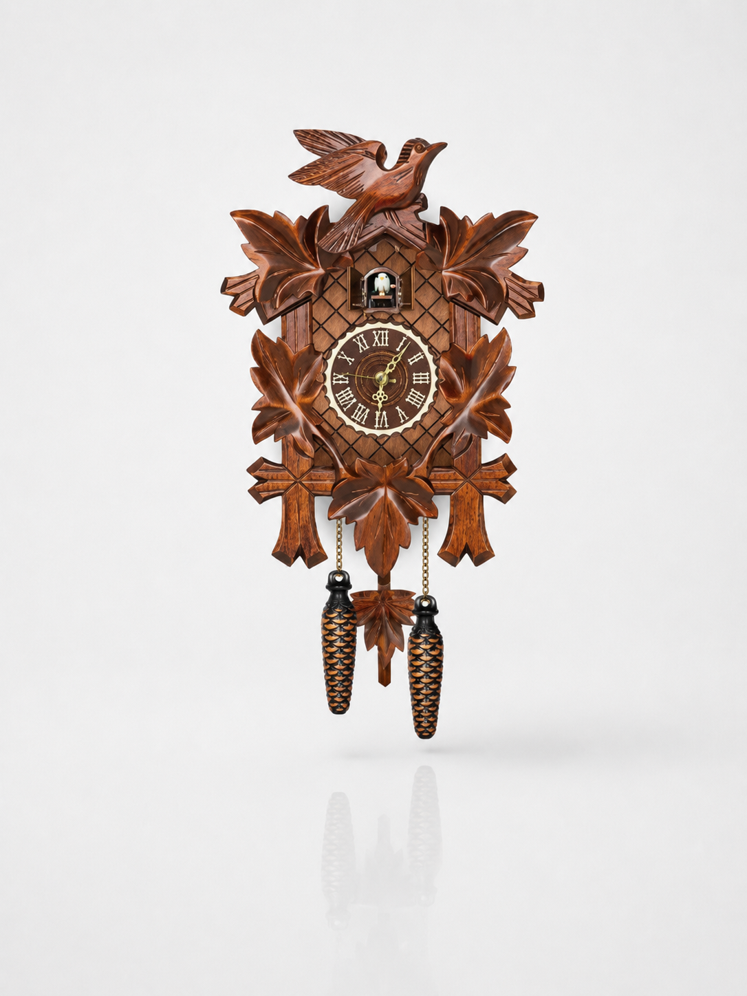 Chalet-Inspired Wooden Cuckoo Wall Clock