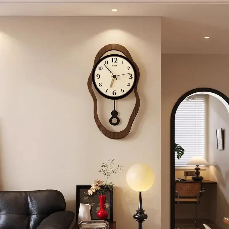 Retro Timber Silent Wall Clock
