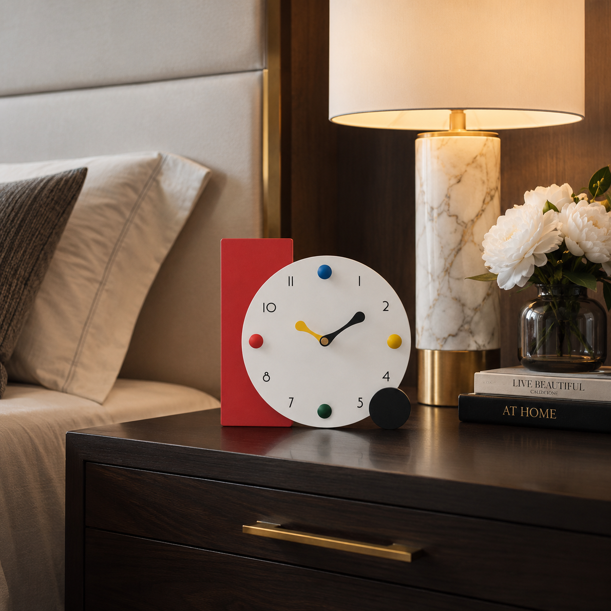 EdgeLine Analog Table Clock