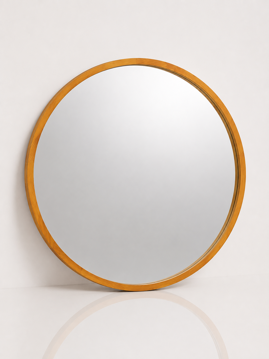 Aspen Round Mirror | Solid Wood Frame with Premium Glass
