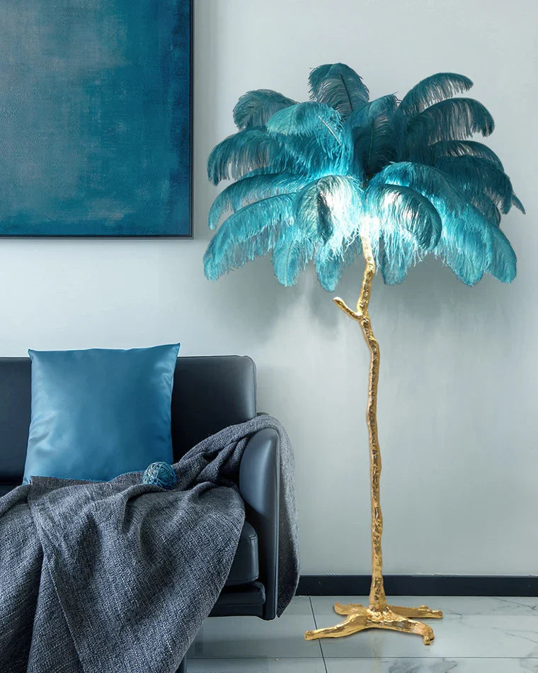 Palm Feather Glow Floor Lamp