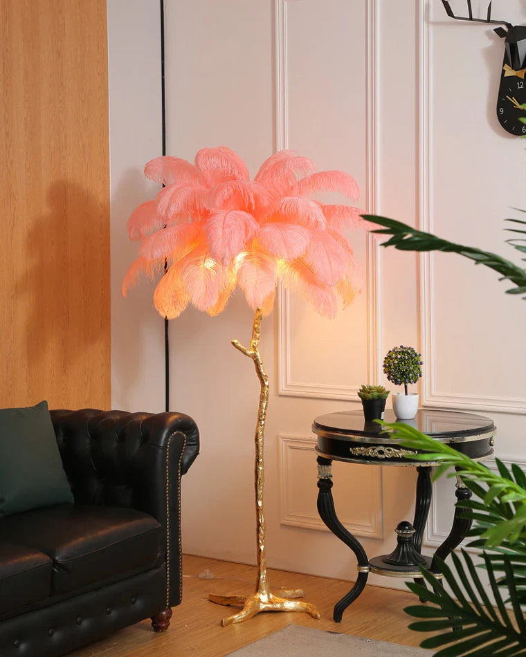 Palm Feather Glow Floor Lamp