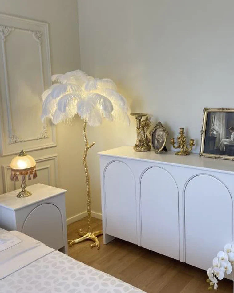 Palm Feather Glow Floor Lamp