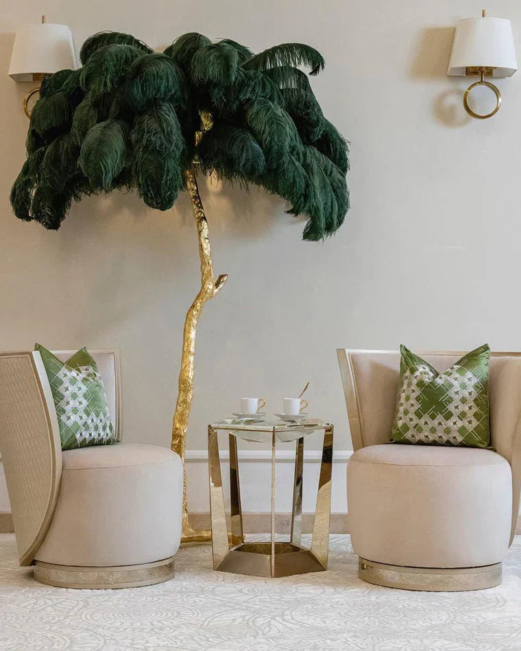 Palm Feather Glow Floor Lamp