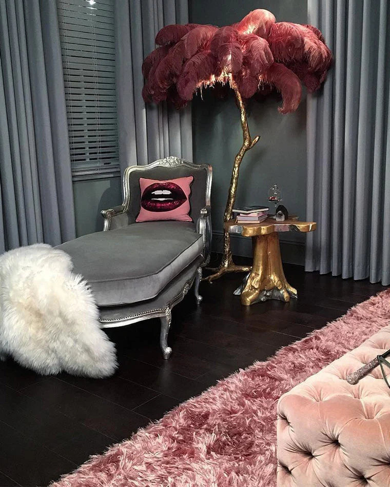 Palm Feather Glow Floor Lamp