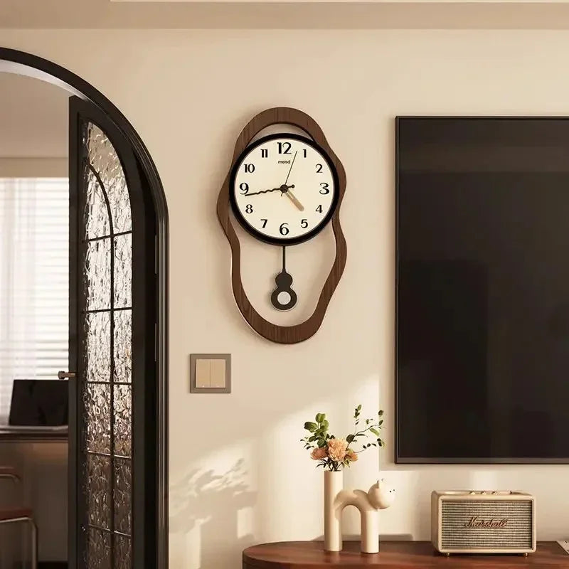 Retro Timber Silent Wall Clock