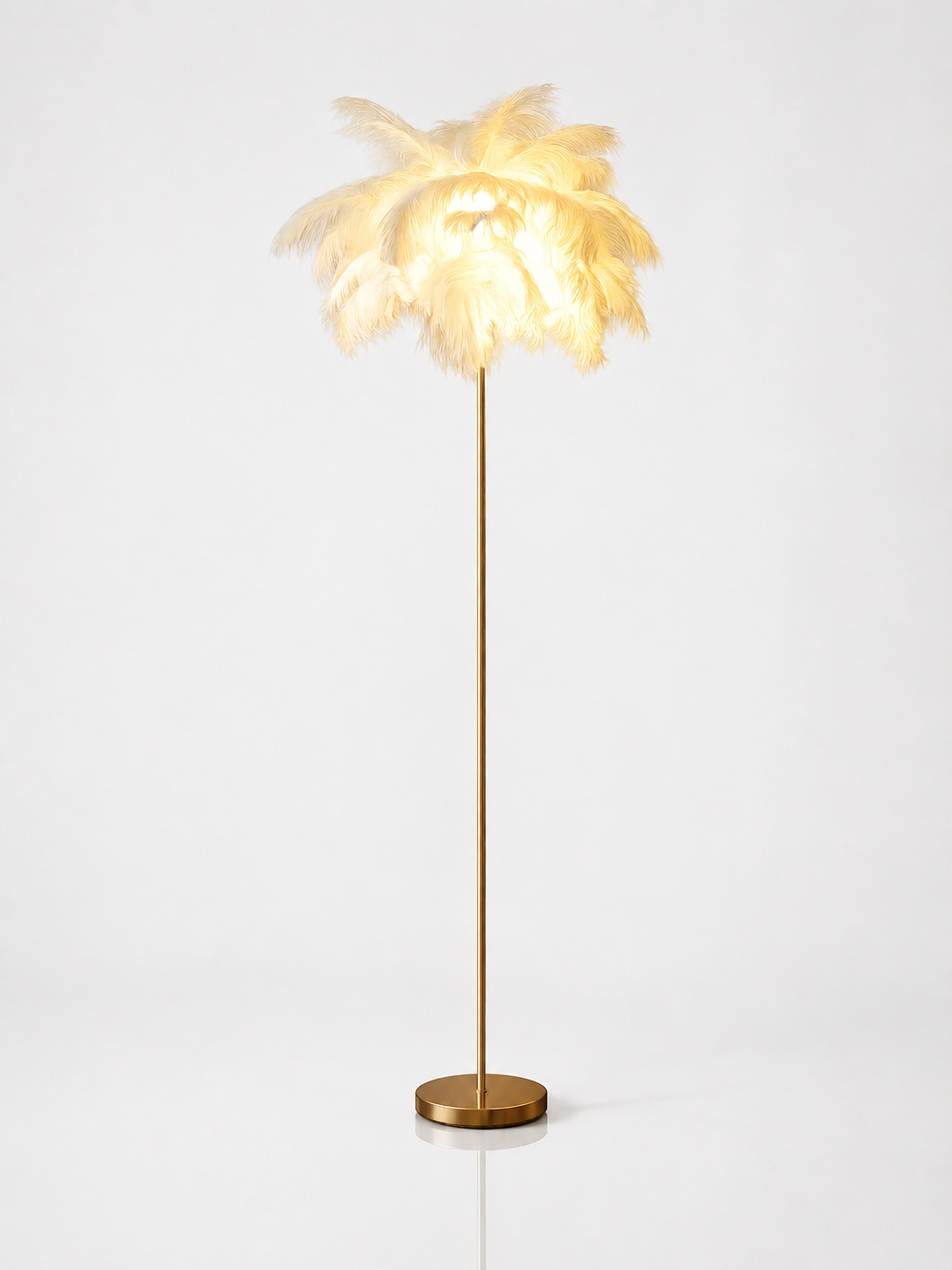 Feather Palm Floor Lamp