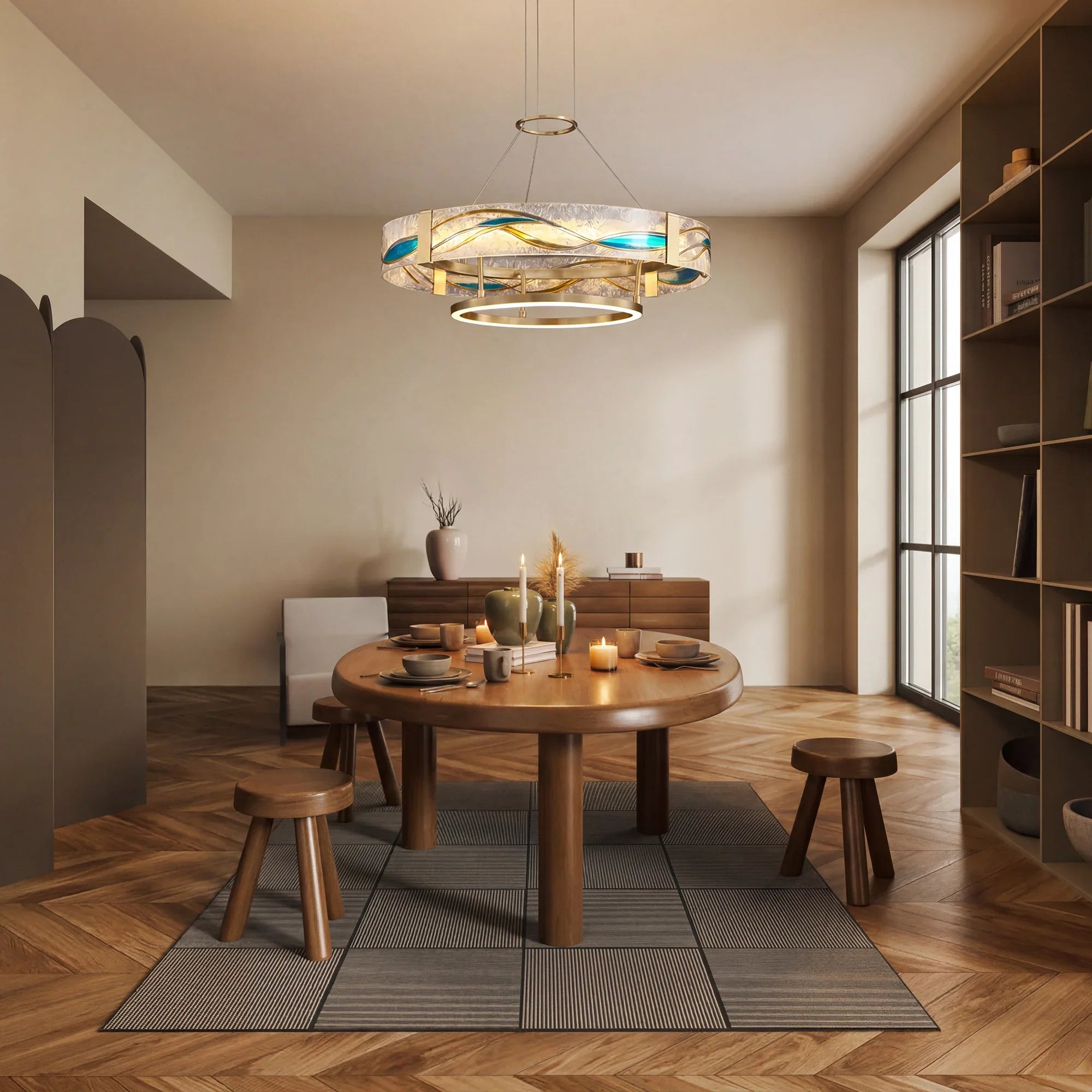 Wave Ring LED Chandelier