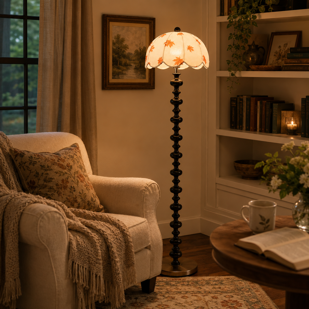 Nordic Arc Fabric Floor Lamp