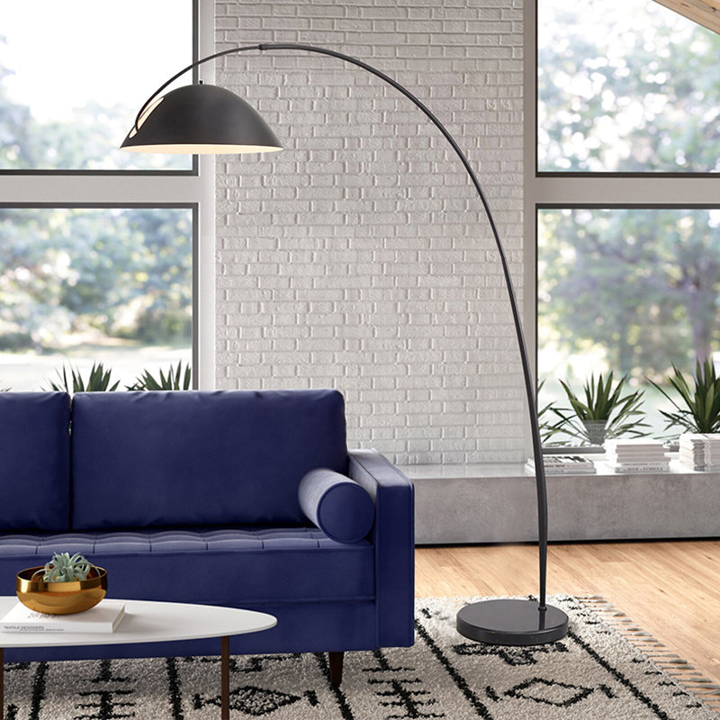 Belvo Arc Floor Lamp Round Base E14