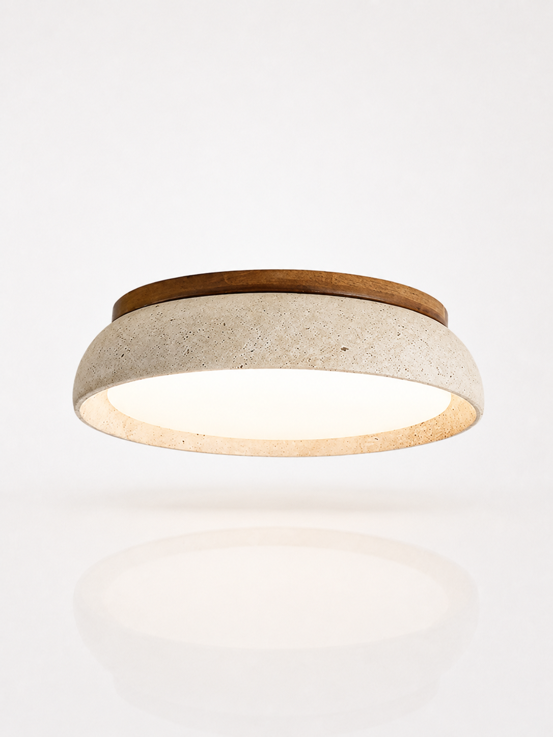Solenne Travertine Ceiling Lamp | Architectural LED Flush Mount