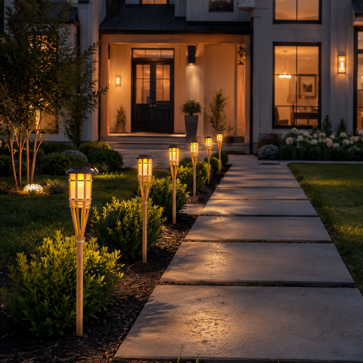 Flickering Flame Solar Outdoor Lights