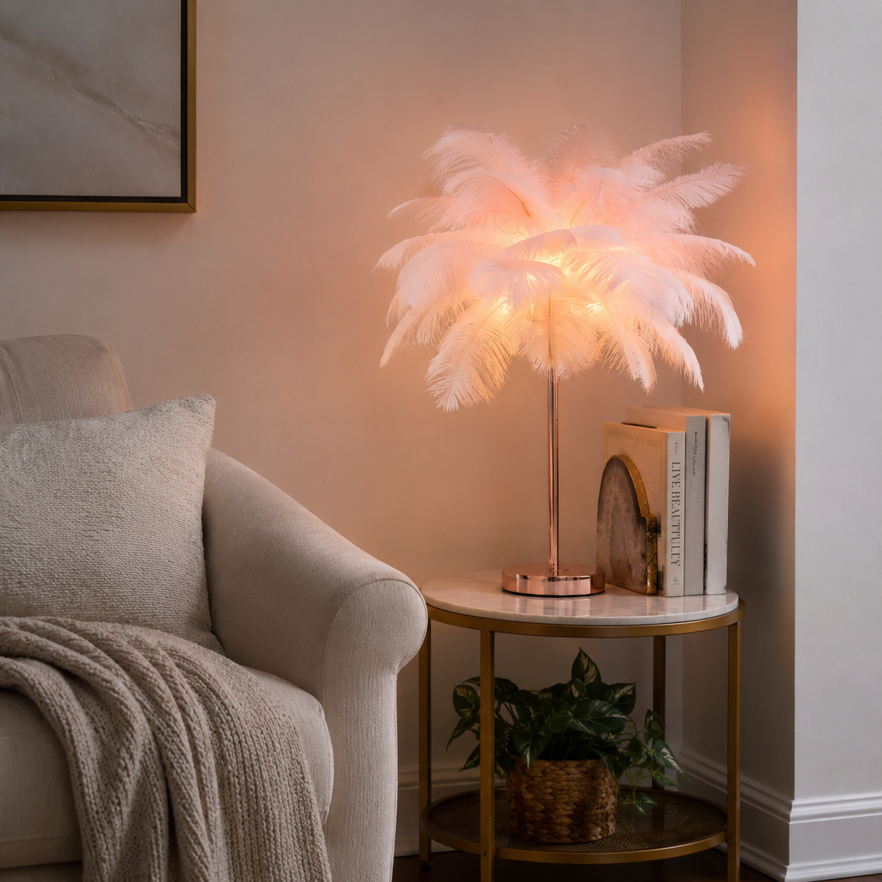 Plume Feather Table Lamp