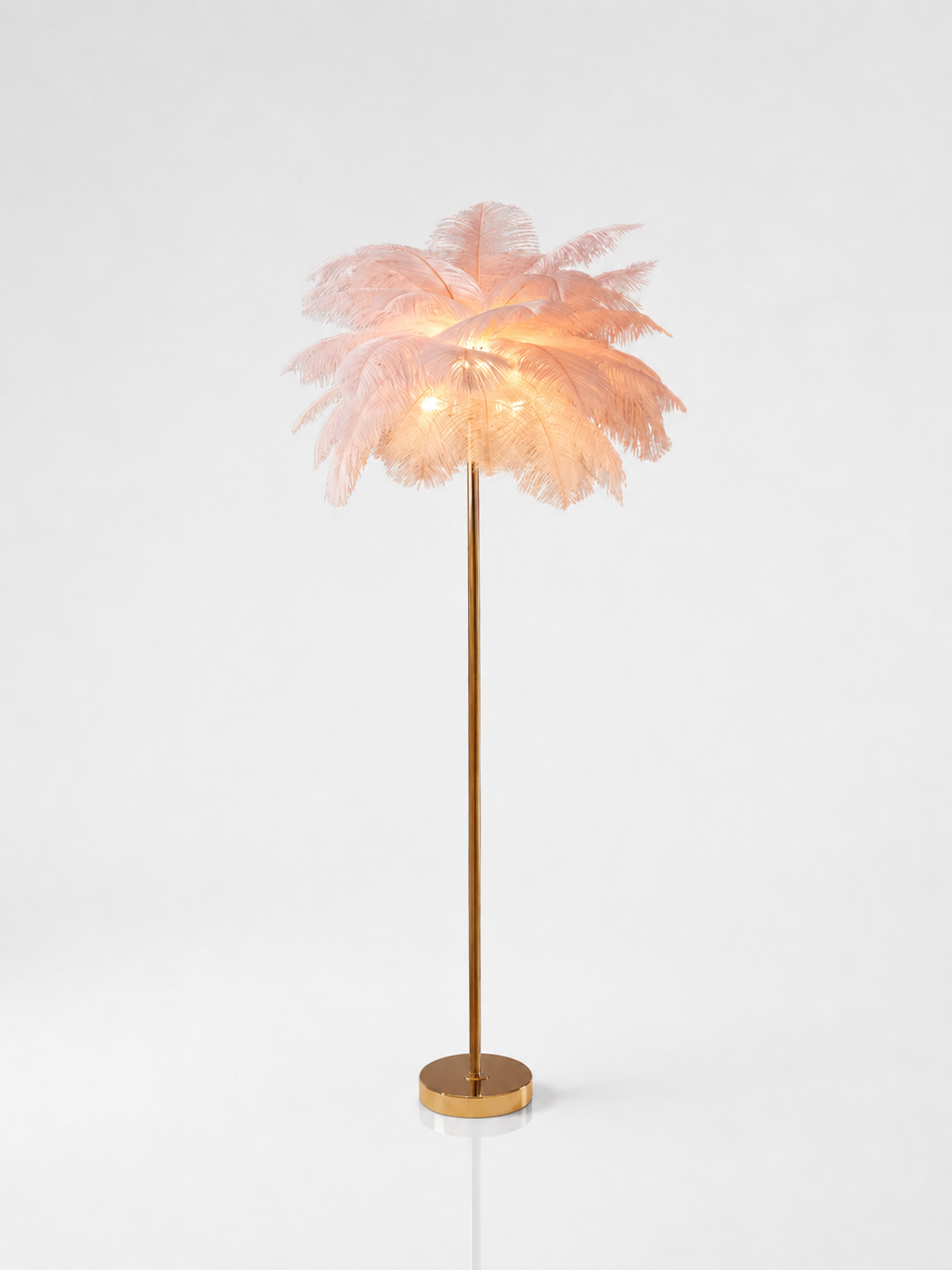 Feather Palm Floor Lamp