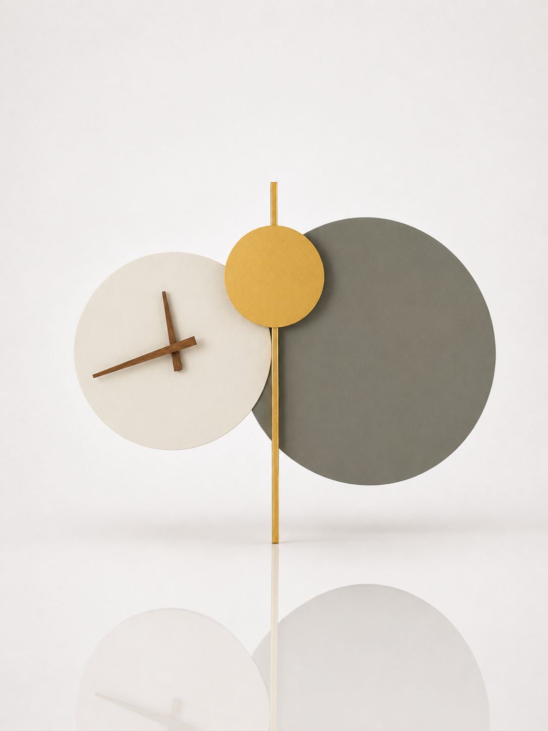 Modern Round LED Clock Wall Sconce Lamp with Acrylic & Iron Design
