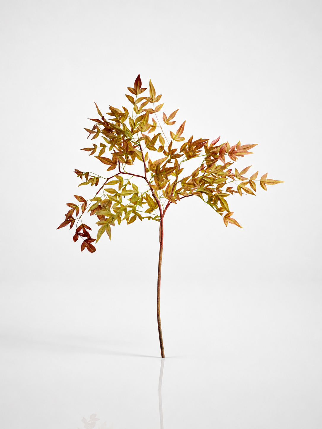 The Seasonal Faux Nandina Leaf Branch | Tall 39-Inch Autumn Accent