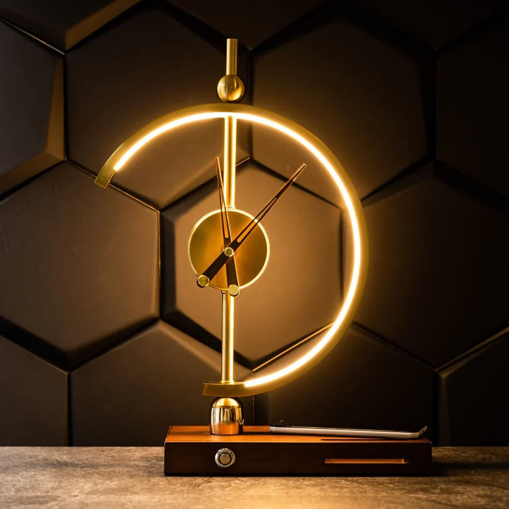 Aurelius Wireless Charging Clock Lamp