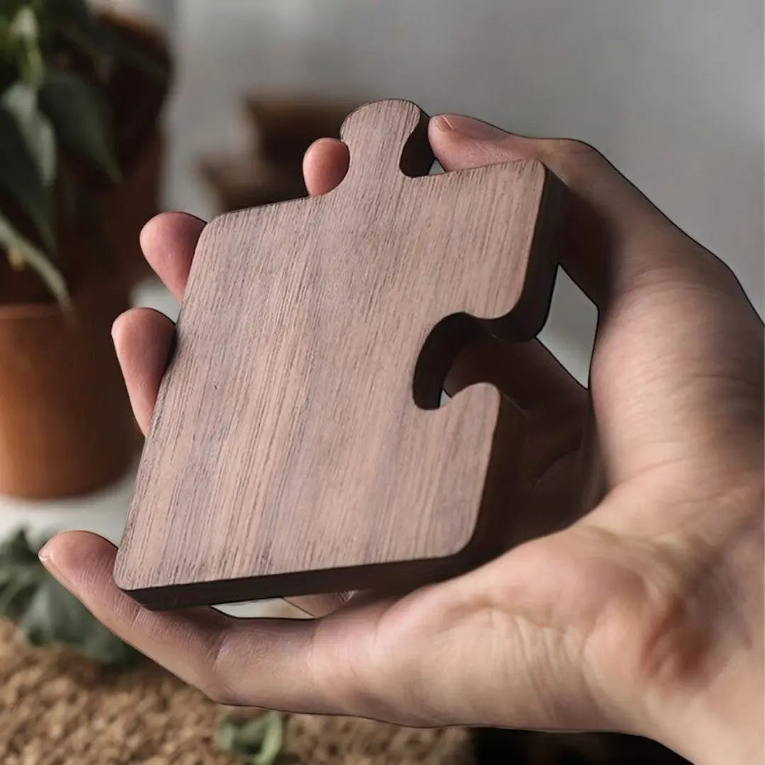 Walnut Puzzle Coaster Set