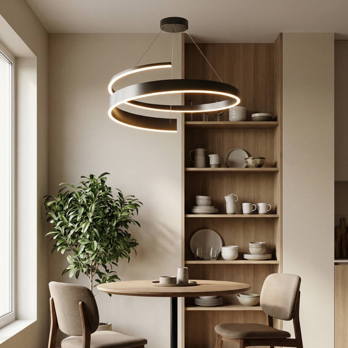 Velisse Chandelier Light | Elegant LED Double Ring Design