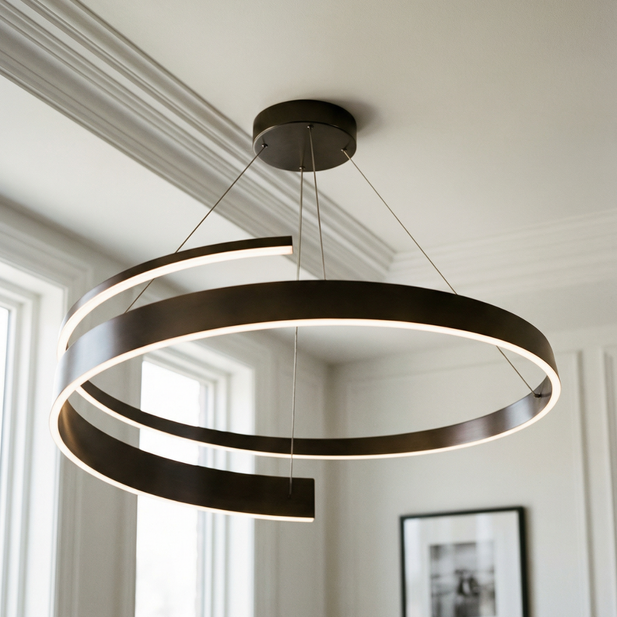 Velisse Chandelier Light | Elegant LED Double Ring Design