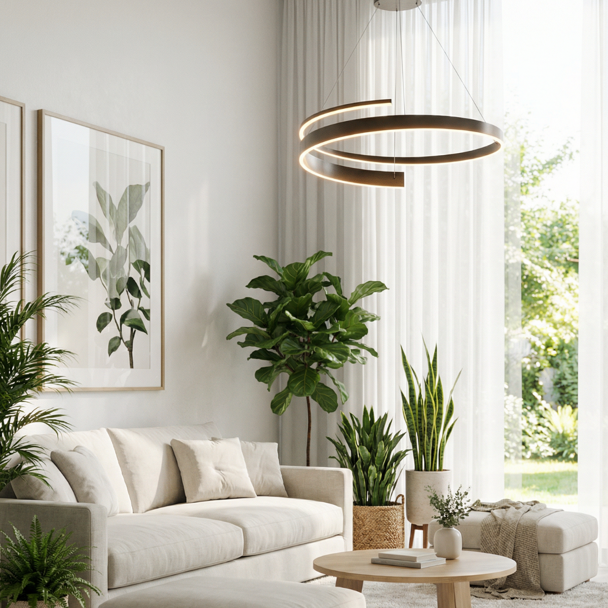 Velisse Chandelier Light | Elegant LED Double Ring Design