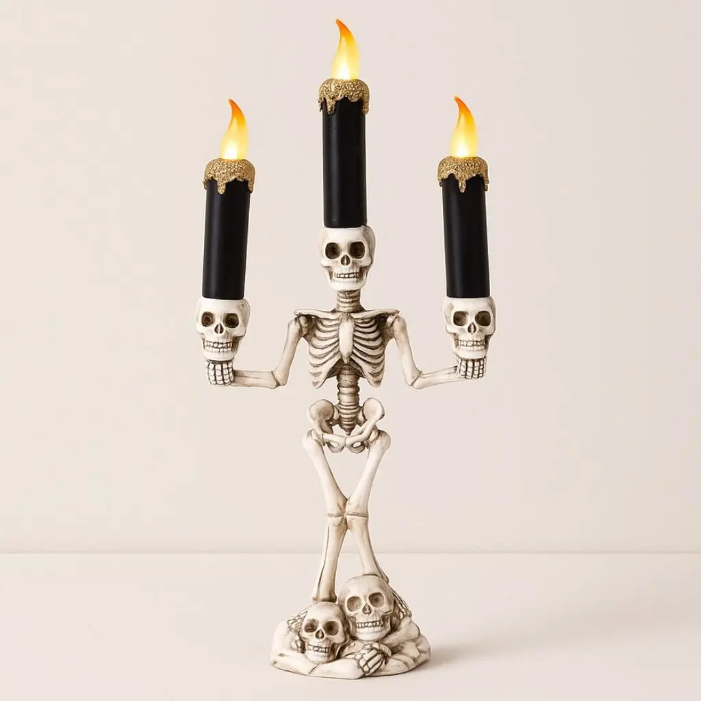 Bone Detail Candle Holder Centrepiece