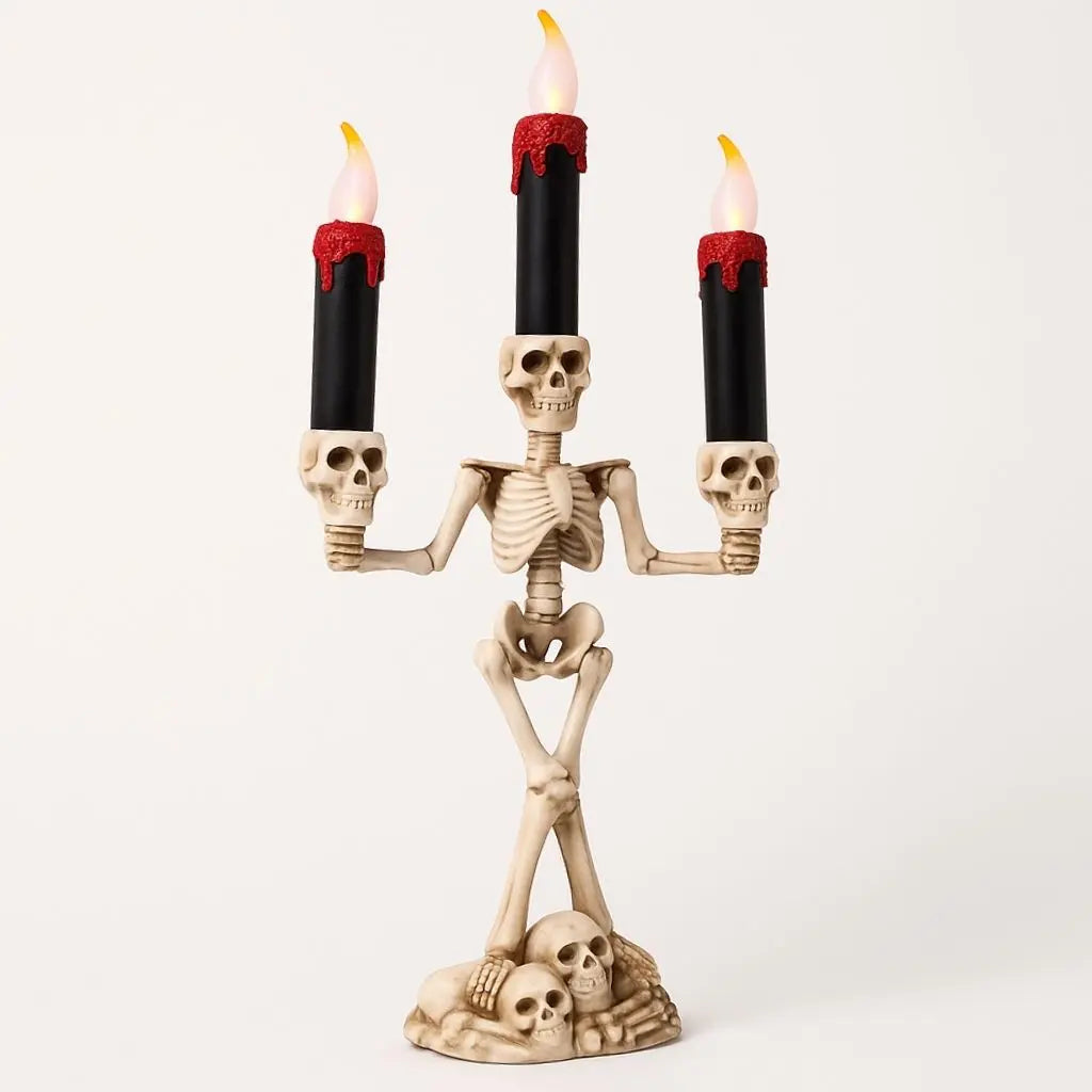 Bone Detail Candle Holder Centrepiece