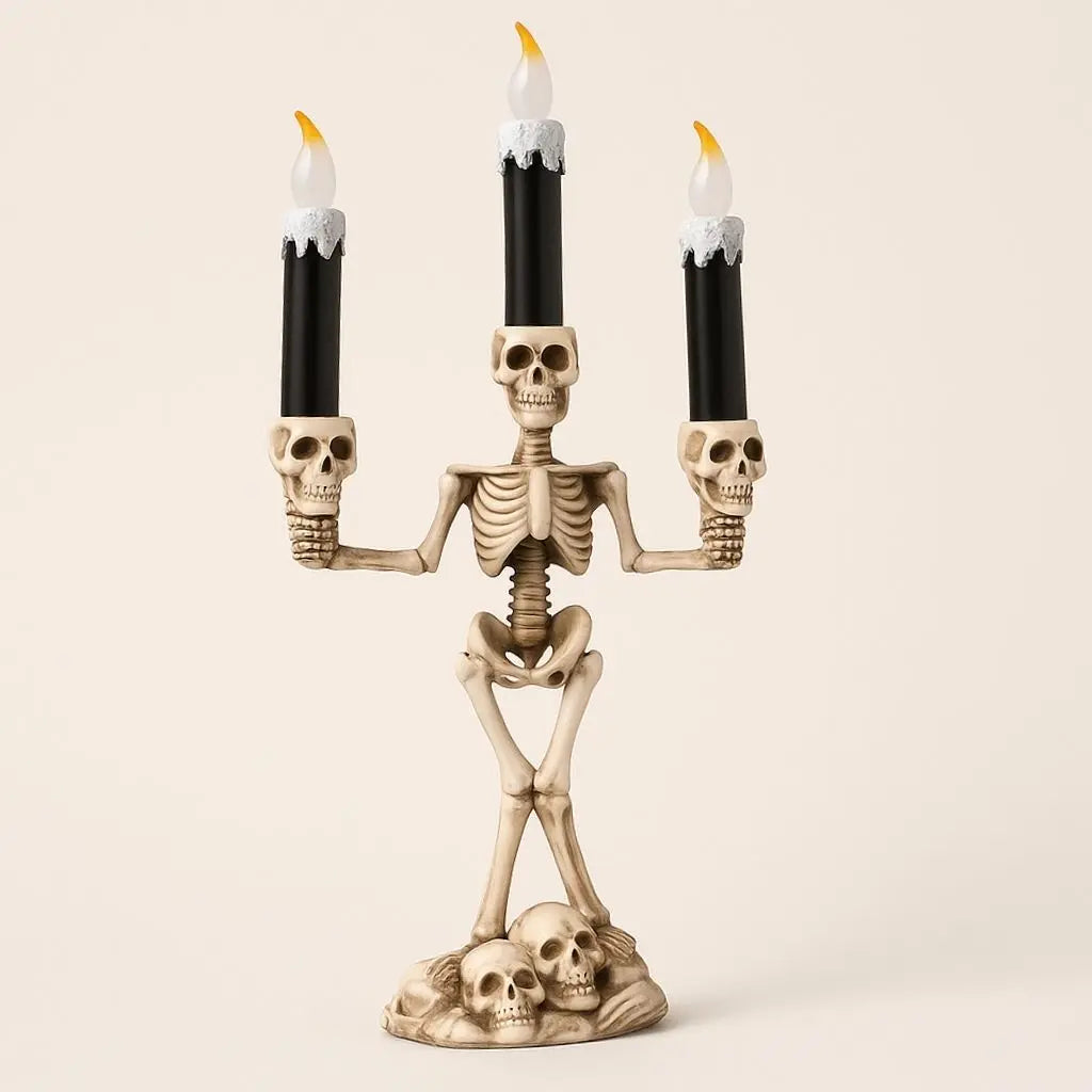 Bone Detail Candle Holder Centrepiece