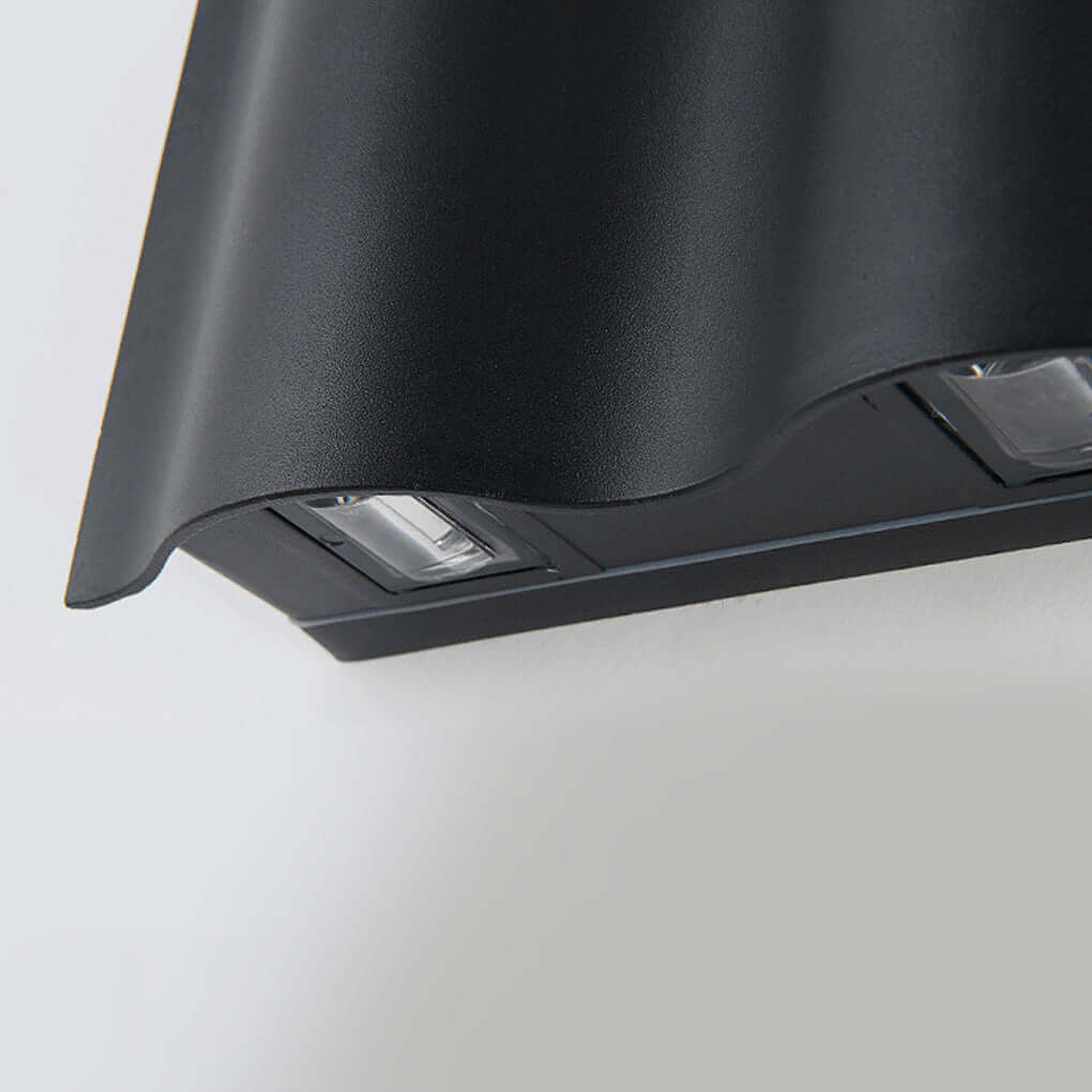 Bruna Outdoor Wall Light | Wavy Aluminum, LED Up-Down Sconce
