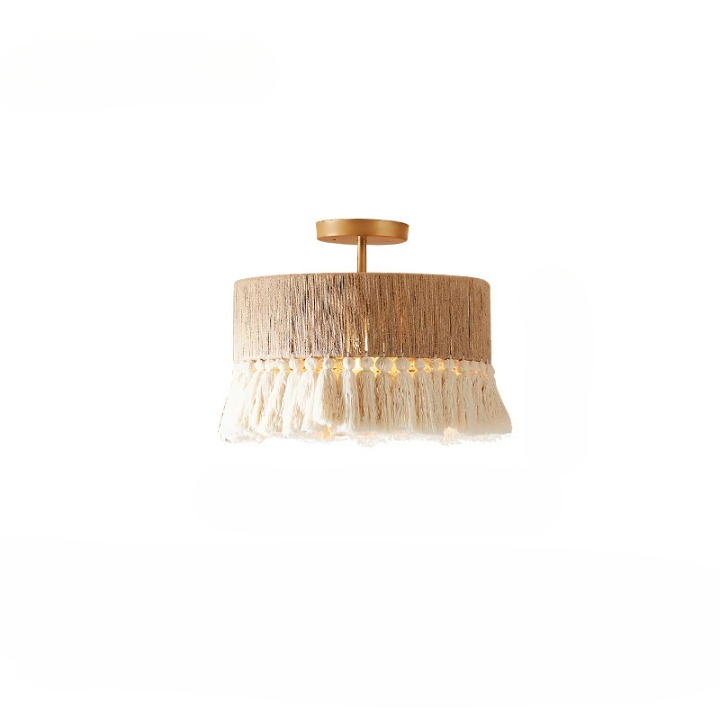 Handcrafted Bohemian Hemp Rope Tassel Chandelier