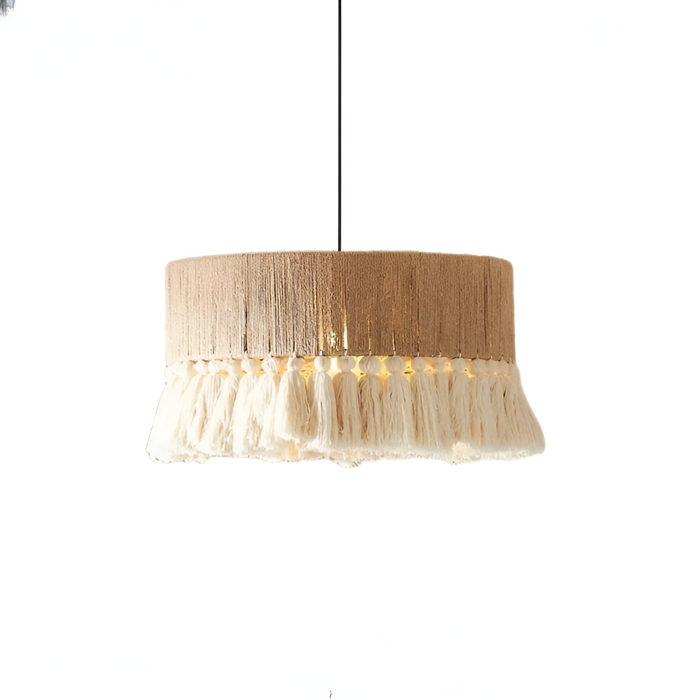 Handcrafted Bohemian Hemp Rope Tassel Chandelier