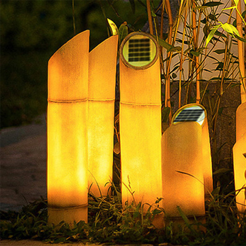 Solara Bamboo Garden Light | Resin LED Outdoor Landscape Lamp