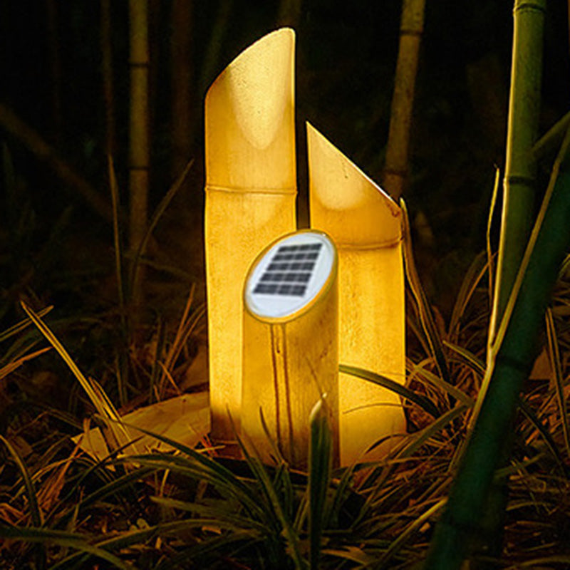 Solara Bamboo Garden Light | Resin LED Outdoor Landscape Lamp