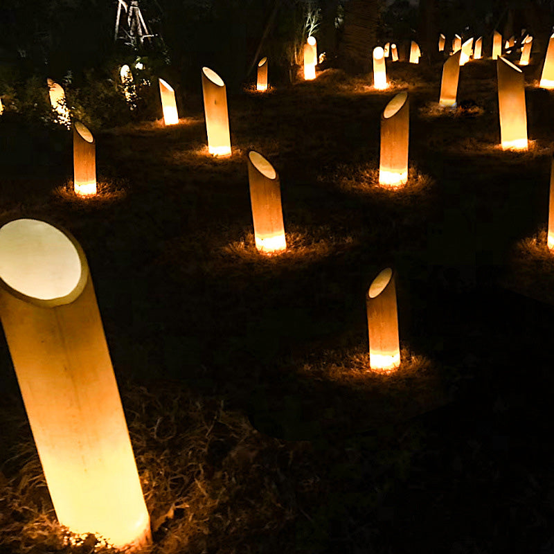 Solara Bamboo Garden Light | Resin LED Outdoor Landscape Lamp
