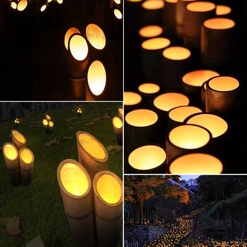 Solara Bamboo Garden Light | Resin LED Outdoor Landscape Lamp
